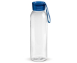 Gourde plastique avec bouchon et poignée de transport colorée 600ml couleur bleu transparent