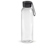 Gourde plastique avec bouchon et poignée de transport colorée 600ml couleur noir transparent