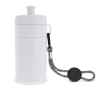 Gourde de sport blanche sans BPA avec cordon de transport 500ml couleur blanc
