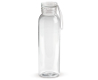 Gourde plastique avec bouchon et poignée de transport colorée 600ml couleur blanc transparent