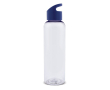 Gourde en RPET transparente avec poignée géométrique colorée 600ml couleur bleu transparent