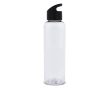 Gourde en RPET transparente avec poignée géométrique colorée 600ml couleur noir transparent