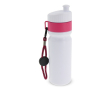 Gourde de sport sans BPA avec détail coloré et sangle 500ml couleur rose