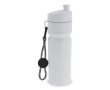 Gourde de sport sans BPA avec détail coloré et sangle 500ml couleur blanc
