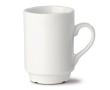 Tasse empilable en porcelaine blanche avec capacité de 160ml couleur blanc