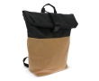 Sac à dos roll-top en RPET et liège avec pochette pour ordinateur 15'' couleur noir