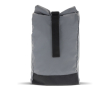 Sac à dos roll-top réfléchissant en polyester avec ouverture pliable couleur gris