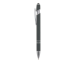 Stylo en aluminium recyclé avec pointe tactile et encre bleue couleur gris