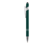 Stylo en aluminium recyclé avec pointe tactile et encre bleue couleur vert foncé