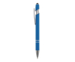 Stylo en aluminium recyclé avec pointe tactile et encre bleue couleur bleu ciel