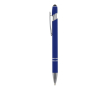 Stylo en aluminium recyclé avec pointe tactile et encre bleue couleur bleu