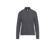 Polo classique pour femme en coton piqué à manches longues 180 g/m² couleur gris foncé