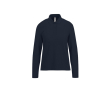 Polo classique pour femme en coton piqué à manches longues 180 g/m² couleur bleu marine