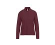 Polo classique pour femme en coton piqué à manches longues 180 g/m² couleur bordeaux