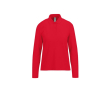 Polo classique pour femme en coton piqué à manches longues 180 g/m² couleur rouge