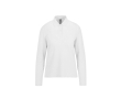 Polo classique pour femme en coton piqué à manches longues 180 g/m² couleur blanc