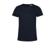 T-shirt pour femme en coton biologique à manches courtes 150 g/m² B&C couleur bleu marine
