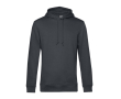 Sweat moderne en coton biologique avec capuche 280 g/m² B&C couleur gris foncé