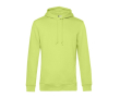 Sweat moderne en coton biologique avec capuche 280 g/m² B&C couleur vert lime