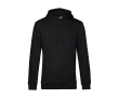 Sweat moderne en coton biologique avec capuche 280 g/m² B&C couleur noir