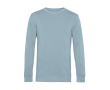 Sweat-shirt à col rond en coton biologique 280 g/m² B&C couleur bleu gris