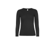 T-shirt pour femme à manches longues en coton 145 g/m² B&C couleur noir