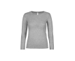 T-shirt pour femme à manches longues en coton 145 g/m² B&C couleur gris chiné