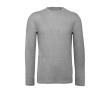 T-shirt pour homme à manches longues en coton biologique B&C couleur gris chiné