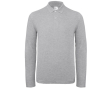 Polo pour homme à manches longues en coton 180 g/m² B&C couleur gris clair