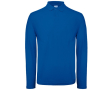 Polo pour homme à manches longues en coton 180 g/m² B&C couleur bleu roi