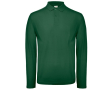 Polo pour homme à manches longues en coton 180 g/m² B&C couleur vert foncé