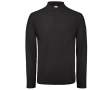 Polo pour homme à manches longues en coton 180 g/m² B&C couleur noir