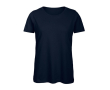 T-shirt pour femme en coton biologique à manches courtes 140 g/m² B&C couleur bleu marine