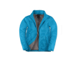 Veste en polyester pour homme imperméable et coupe-vent B&C couleur bleu lagon
