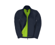 Veste softshell stretch pour femme en polyester 300 g/m² B&C couleur bleu marine