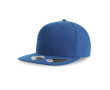 Casquette en polyester recyclé avec visière plate, 6 panneaux 200 g/m² couleur bleu roi