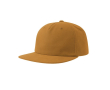 Casquette vintage en coton recyclé avec visière plate 260 g/m² couleur moutarde