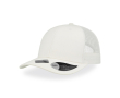 Casquette en coton recyclé à 6 panneaux avec maille arrière 250 g/m² couleur blanc
