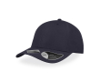 Casquette fabriquée à partir de bouteilles avec visière 115 g/m² couleur bleu marine