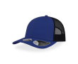 Casquette en coton recyclé à 6 panneaux avec maille arrière 250 g/m² couleur bleu roi