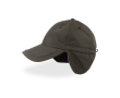 Casquette d'hiver en nylon avec cache-oreilles et doublure polaire couleur gris foncé