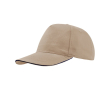Casquette en coton léger avec visière contrastée en couleur 160 g/m² couleur kaki