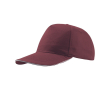 Casquette en coton léger avec visière contrastée en couleur 160 g/m² couleur bordeaux