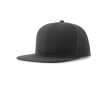 Casquette en sergé de polyester recyclé avec visière plate 300 g/m² couleur gris foncé