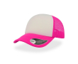 Casquette en polyester avec visière incurvée et rembourrée 80 g/m² couleur rose fluorescent