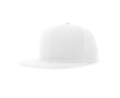 Casquette en sergé de polyester recyclé avec visière plate 300 g/m² couleur blanc