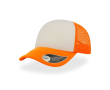 Casquette en polyester avec visière incurvée et rembourrée 80 g/m² couleur orange fluorescent
