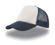 Casquette en polyester avec visière incurvée et rembourrée 80 g/m² couleur bleu marine