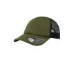Casquette en polyester avec visière incurvée et rembourrée 80 g/m² couleur vert olive