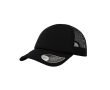 Casquette en polyester avec visière incurvée et rembourrée 80 g/m² couleur noir